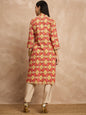 Multi Color Geometric Printed Sequinned Asymmetric Pathani Kurta