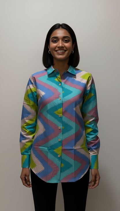 Multi Color Women Cotton Shirts