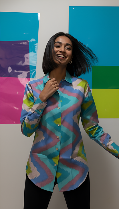 Multi Color Women Cotton Shirts