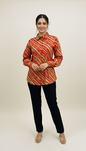 Orange Color Women Cotton Shirts