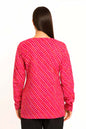 Pinkfarbene, langärmelige, kurze Kurti