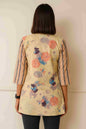 Cream Color Printed Traditional Top