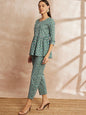 Tunika aus reiner Baumwolle mit Blumenmuster und Hose