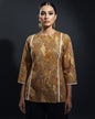 Multi Color Abstract Print Cotton Kurti With Lace Work