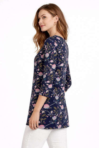 Navy Blue Color Traditional Rayon Short Kurti