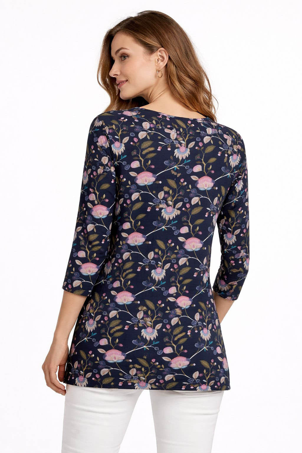 Navy Blue Color Traditional Rayon Short Kurti