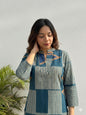 Blaue Farbe Leicht Sommerfreundlich Kurze Kurti