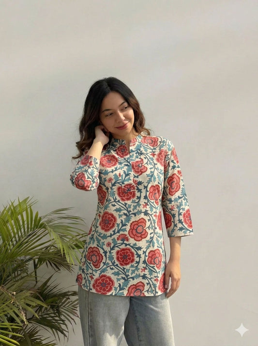 Multi Color Light Summer Friendly Short Kurti