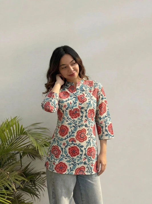 Multi Color Light Summer Friendly Short Kurti