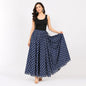 Blue Color Cotton Skirt With Pocket