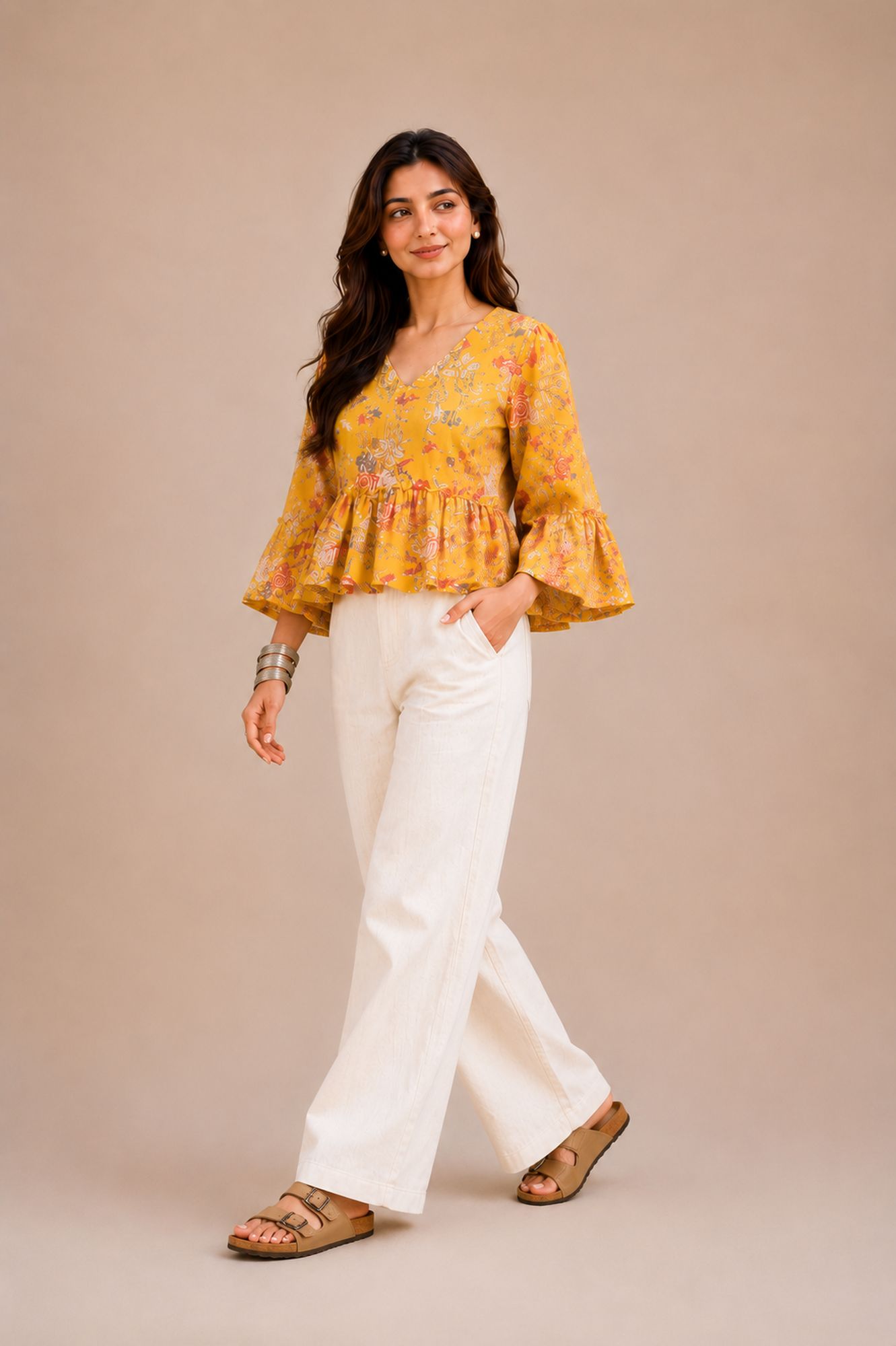 Stylish Casual Yellow Top With Flattering Silhouette And Premium Comfort