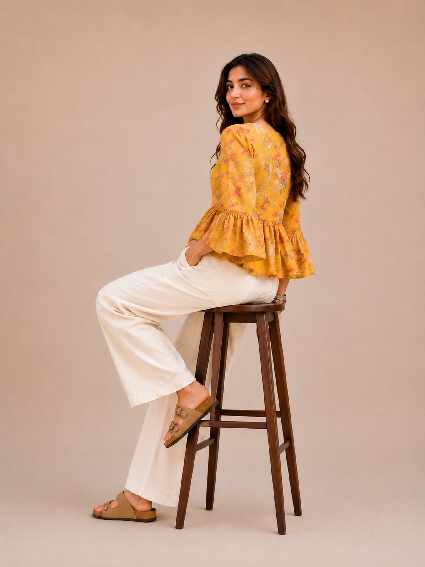 Stylish Casual Yellow Top With Flattering Silhouette And Premium Comfort