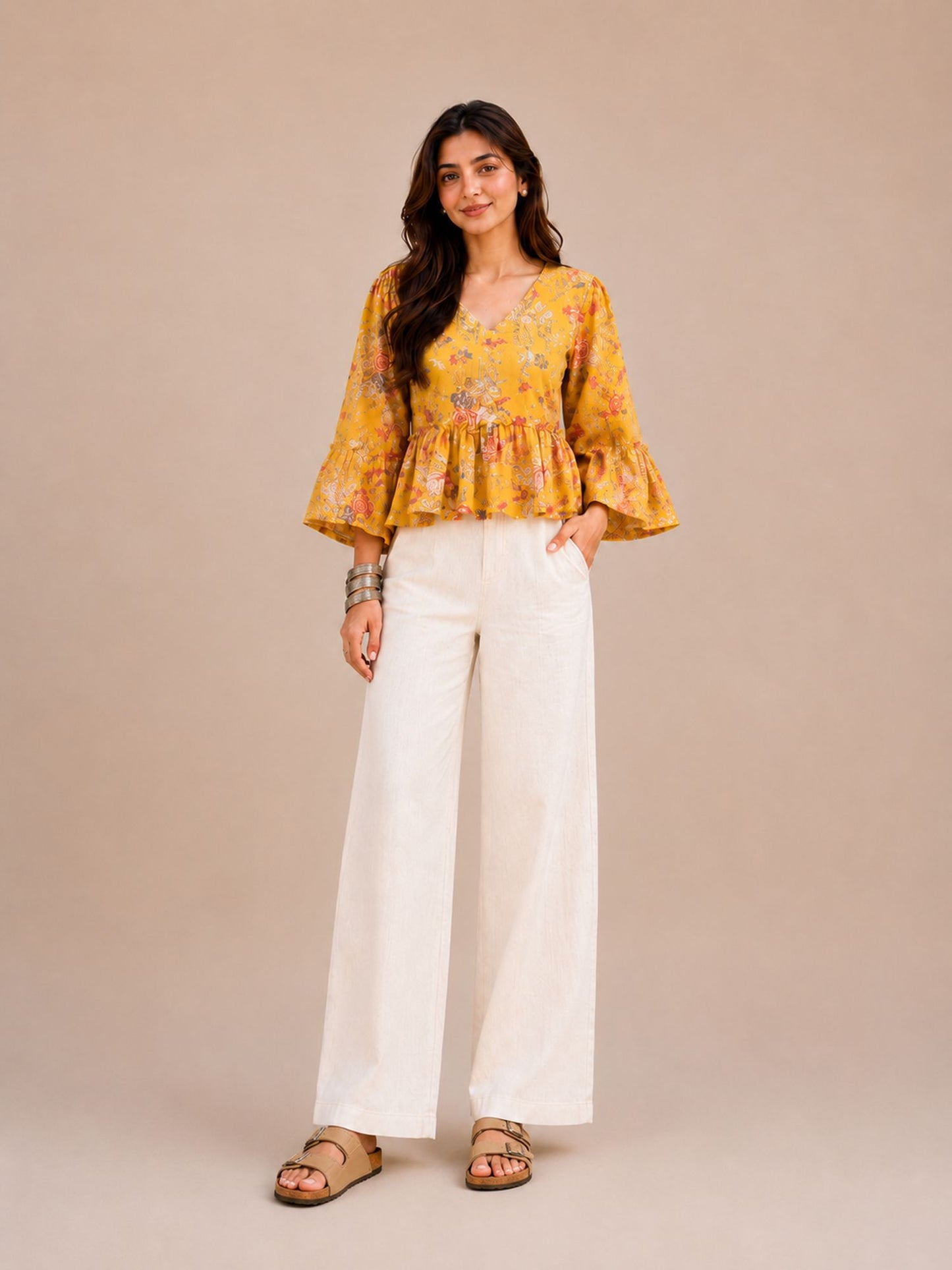 Stylish Casual Yellow Top With Flattering Silhouette And Premium Comfort