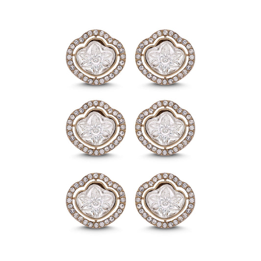 White Color Kundan Earrings Combo 3 Pair with Beautiful Designer Ethnic Jewelry Collection