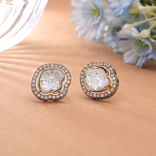 White Color Kundan Earrings Combo 3 Pair with Beautiful Designer Ethnic Jewelry Collection