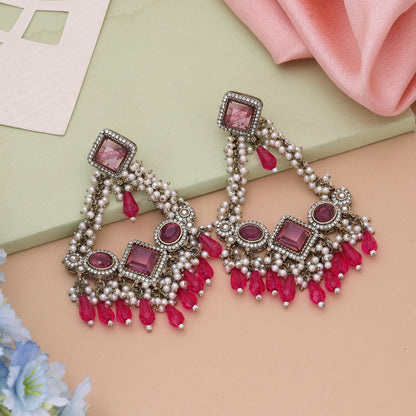Rani Color Kundan Ohrringe Gefertigt Für Königliche Braut- Und Party-Looks