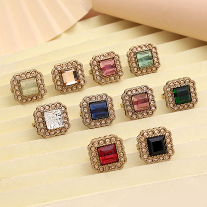 Assorted Color Combo Of 10 Pieces Kundan Rings (FNKDR103CMB)