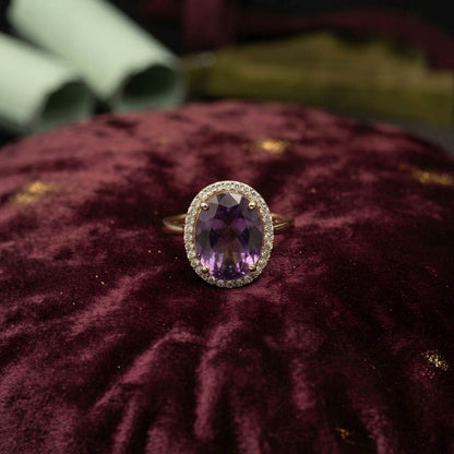 Purple Color Kundan Ring Featuring Stylish Ethnic Fashion Appeal