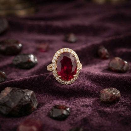 Red Color Kundan Ring with Elegant Traditional Fashion Jewelry Style