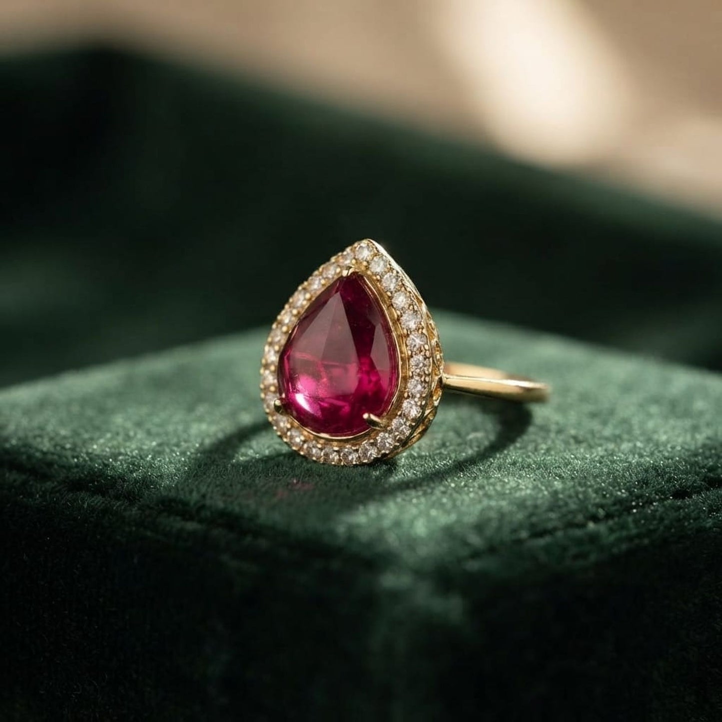 Dark Pink Color Kundan Ring Featuring Elegant Traditional Designer Style