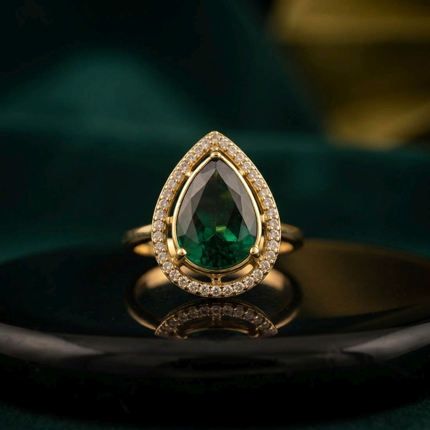 Green Color Kundan Ring with Premium Traditional Designer Fashion Style