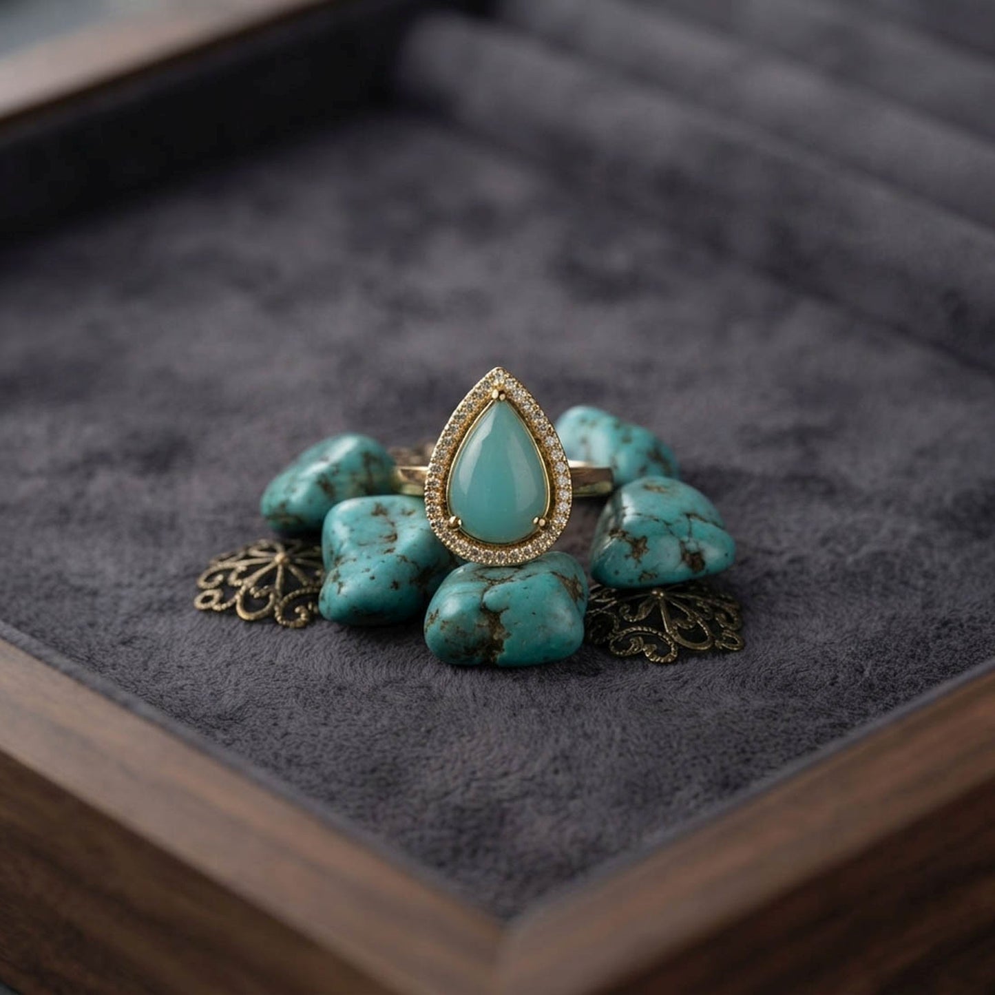 Paris Green Color Kundan Ring with Premium Festive Jewelry Appeal