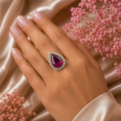 Purple Color Kundan Ring Featuring Royal Traditional Designer Appeal