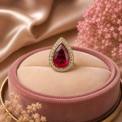 Purple Color Kundan Ring Featuring Royal Traditional Designer Appeal