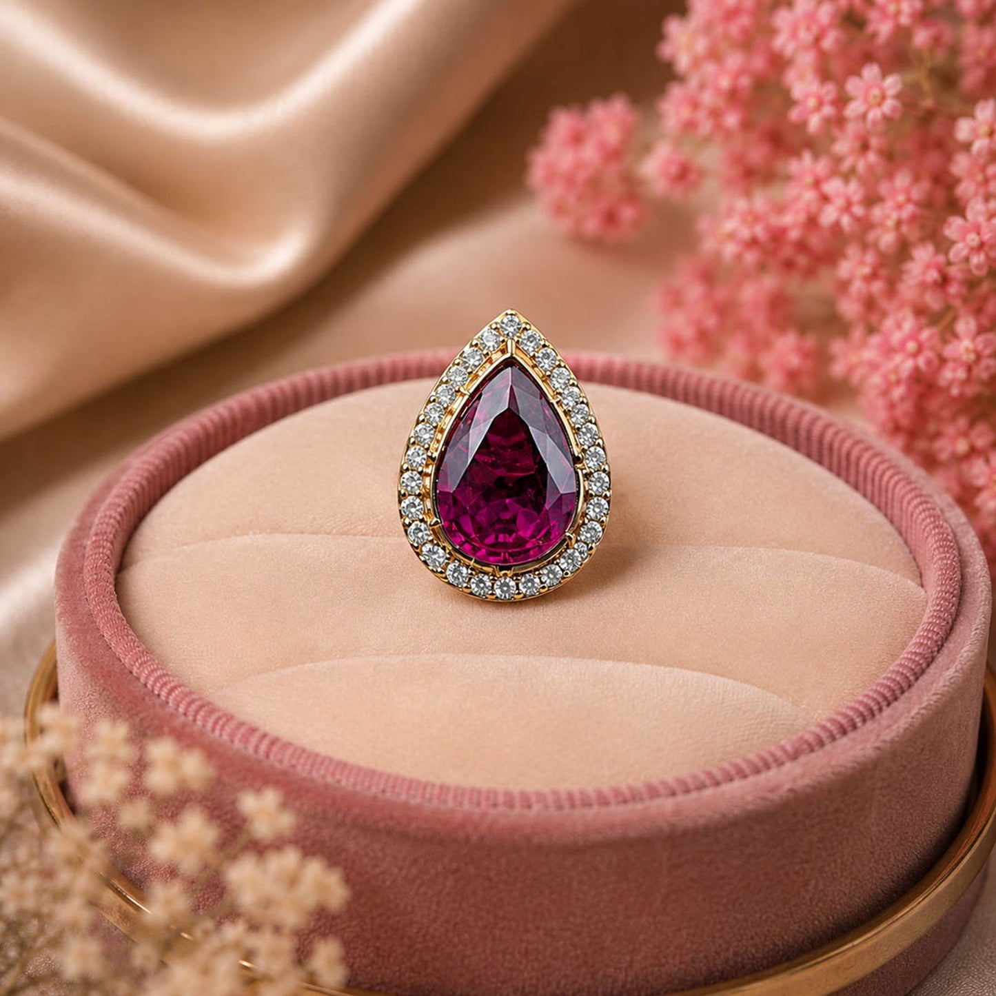 Purple Color Kundan Ring Featuring Royal Traditional Designer Appeal
