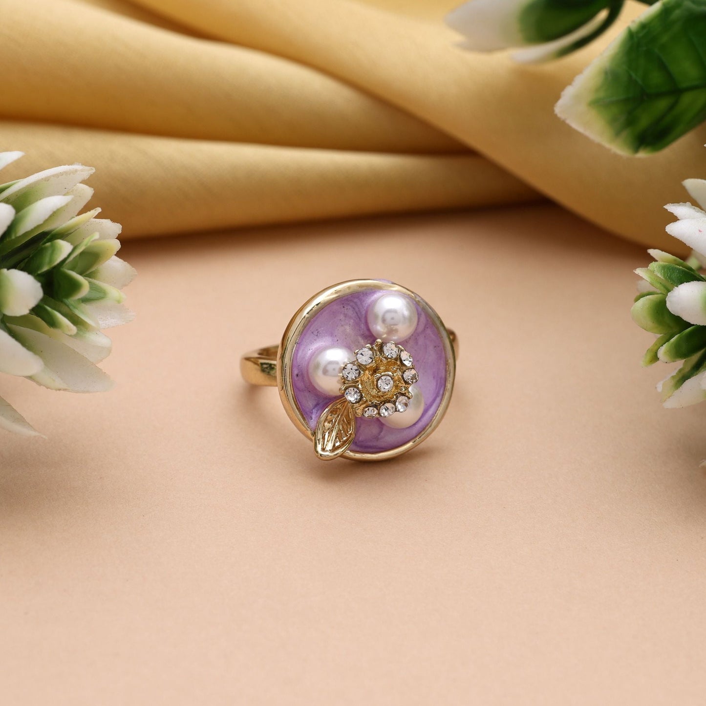 Assorted Color Combo Of 12 Pieces Meenakari Rings With Traditional Finish For Festive Wear