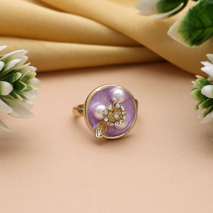 Assorted Color Combo Of 12 Pieces Meenakari Rings With Traditional Finish For Festive Wear