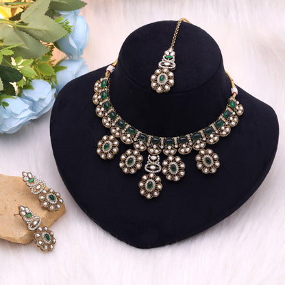Green Color Kundan Jewellery Set Featuring Premium Ethnic Designer Jewelry Collection