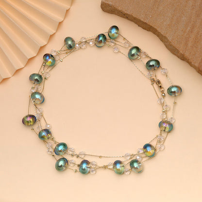 Crystal Green Color Beaded Mala with Premium Designer Traditional Look