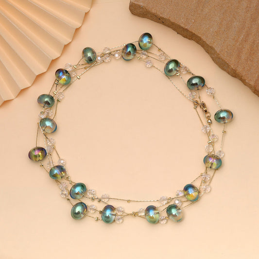 Crystal Green Color Beaded Mala with Premium Designer Traditional Look