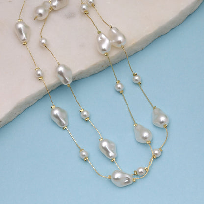 White Color Pearl Mala with Elegant Classic Timeless Jewelry Style