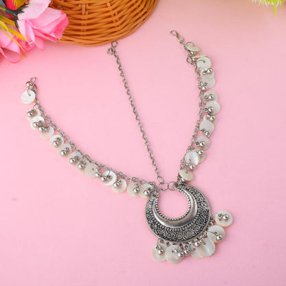 Traditional Silver Color Oxidised Matha Patti For Bridal And Festive Looks