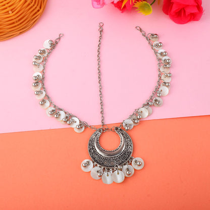 Traditional Silver Color Oxidised Matha Patti For Bridal And Festive Looks
