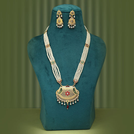 Premium Multi Color Rajputi Jewellery Rani Haar Perfect Choice For Festive Ethnic Party Wear