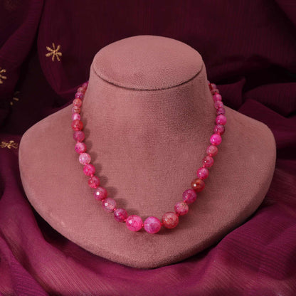 Rani Color Elegant Designer Pearl Necklace For Festive And Bridal Attire