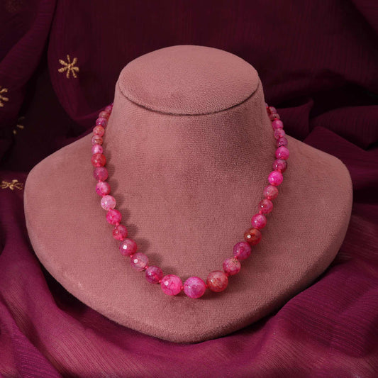Rani Color Elegant Designer Pearl Necklace For Festive And Bridal Attire