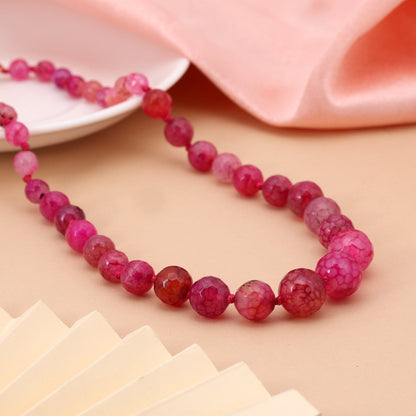 Rani Color Elegant Designer Pearl Necklace For Festive And Bridal Attire