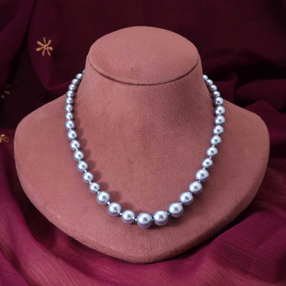 Blue Color Royal Finish Designer Pearl Necklace For Elegant Traditional Attire