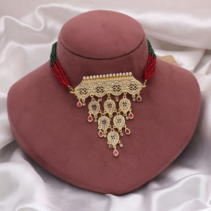 Multi Color Choker Rajputi Jewellery Rani Haar Inspired By Classic Rajasthani Artistry