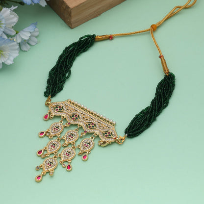 Multi Color Choker Rajputi Jewellery Rani Haar Created For Festive And Cultural Celebrations