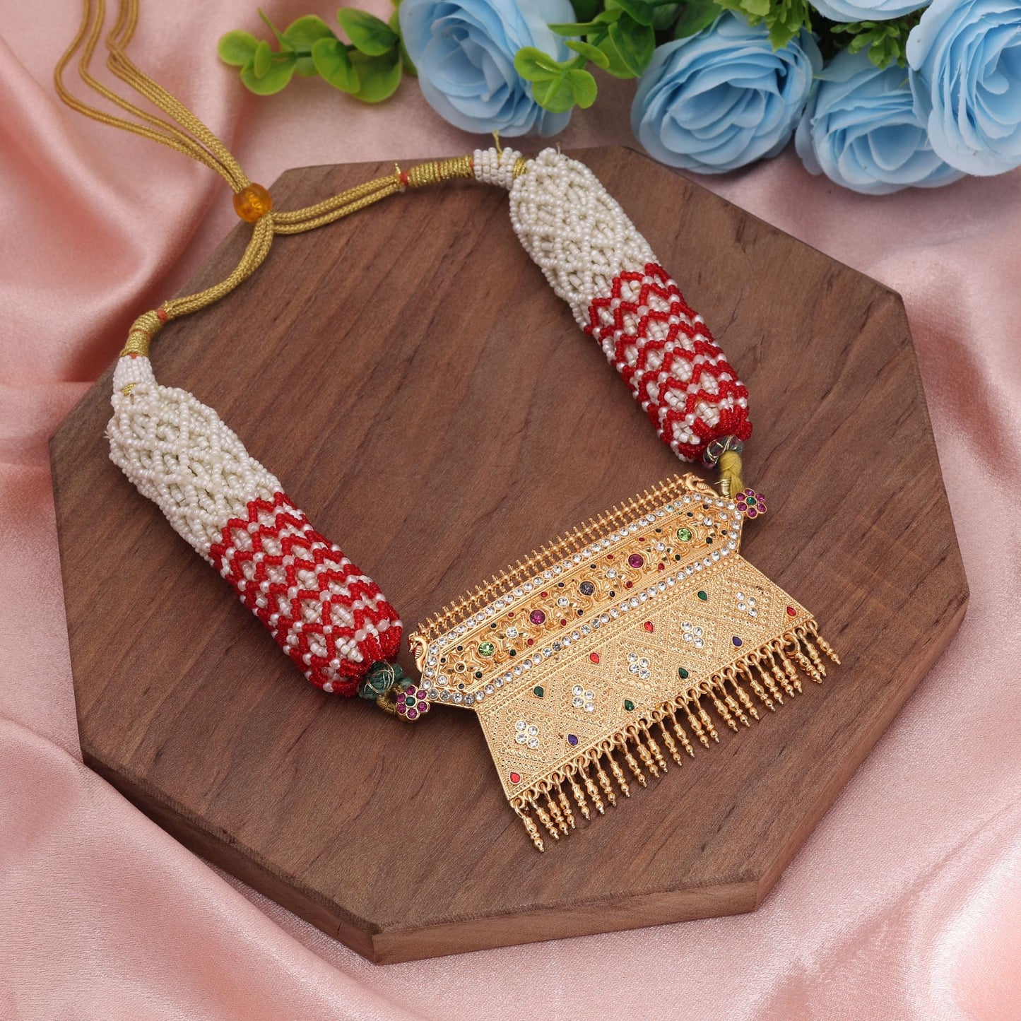 Multi Color Rajputi Jewellery Rani Haar Reflecting Authentic Royal Heritage Jewelry Style