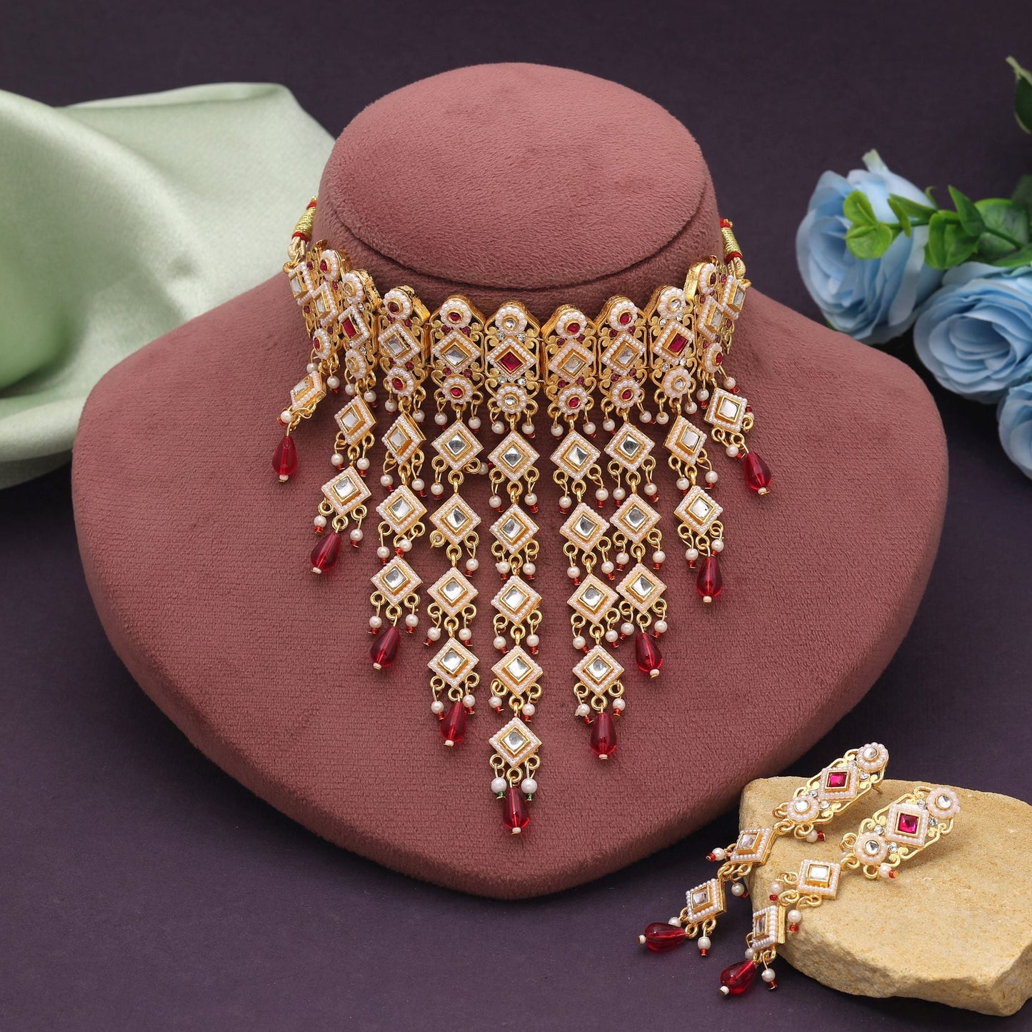 Rani Color Rajputi Schmuck Rani Haar entworfen für majestätische Braut- und Festtagskleidung