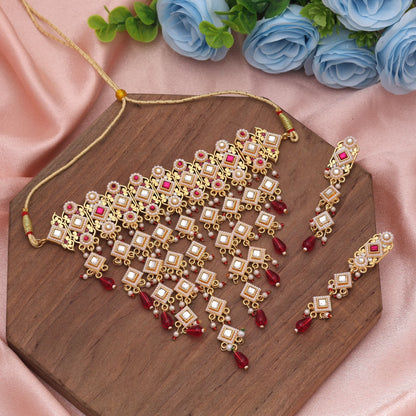 Rani Color Rajputi Schmuck Rani Haar entworfen für majestätische Braut- und Festtagskleidung