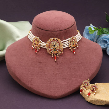 Mehrfarbiger Choker Rajputi Schmuck Rani Haar bietet luxuriösen ethnischen Statement-Appeal