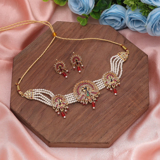 Multi Color Choker Rajputi Jewellery Rani Haar Offering Luxurious Ethnic Statement Appeal