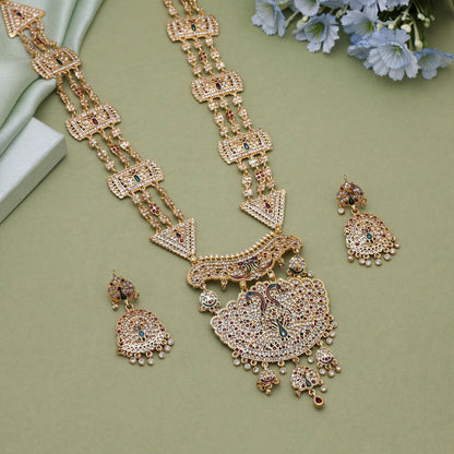 Multi Color Rajputi Jewellery Rani Haar Featuring Traditional Festive Charm